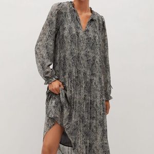 Mango recycled polyester animal-print dress